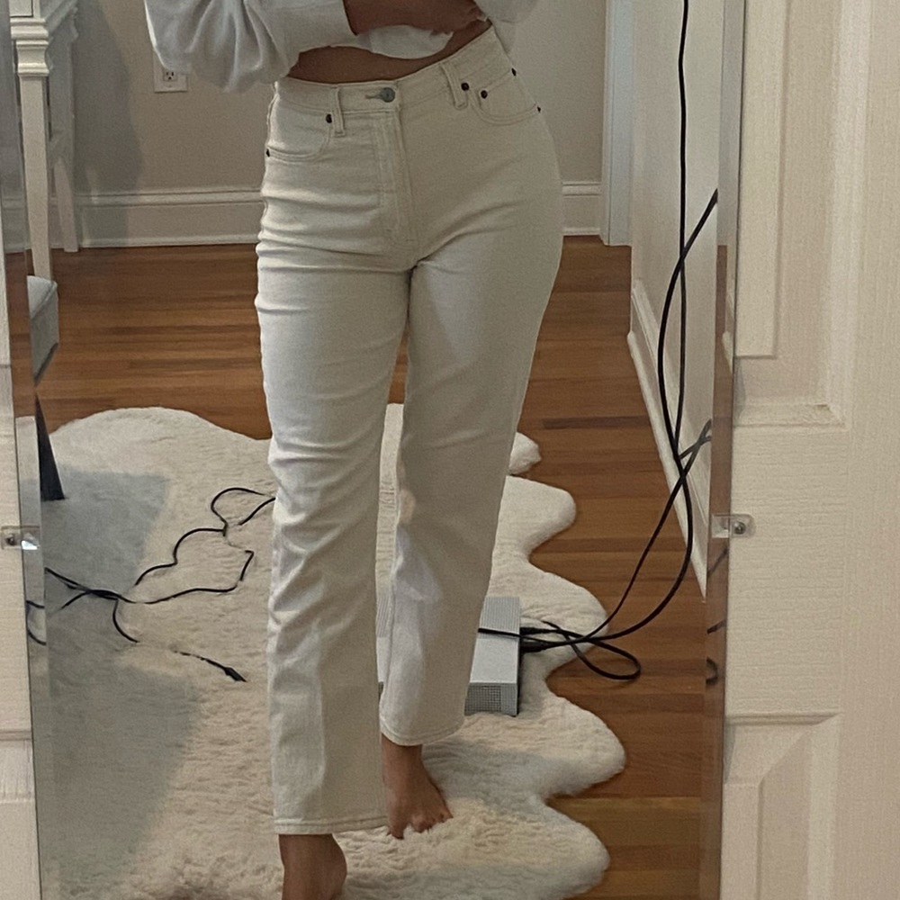 Curve love ultra high rise ankle straight jean